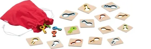 goki 56326 - Memo Key Search - Promoveaza concentrarea si viteza de reactie - din lemn Preț mic