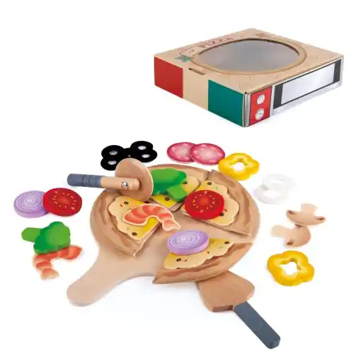 Retur gratuit Set de pizza Hape Set de bucatarie cu ambalaj pentru cutie de pizza pentru si mai multa distractie