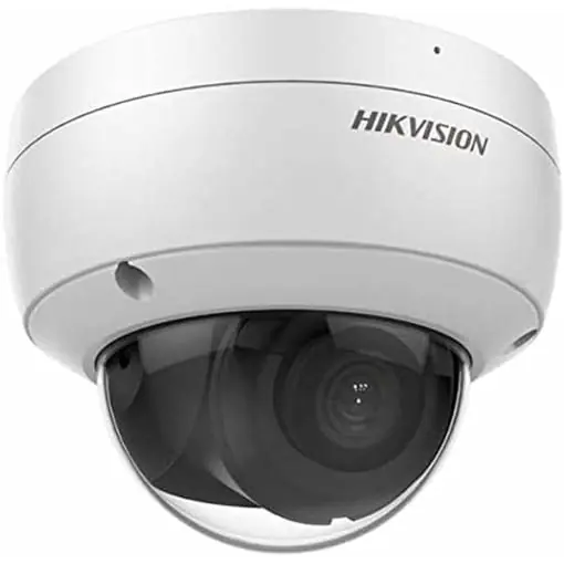 Plată securizată HIKVISION Unisex-Adult NX-841 Mini-DOMO IP 8MPX, IR 30M, OPTICA FIJA, ACUSENSE, WDR 120DB, IP67, IK10 12VDC/POE, Alb, Standard