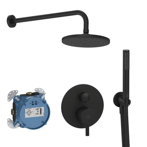 Ofertă exclusivă Ideal Standard BD193XG Ceraline Robinet Pachet Set complet, Robinet de lavoar, Robinet de baie, Robinet de baie, Baterie, economisire de apa, matase neagra