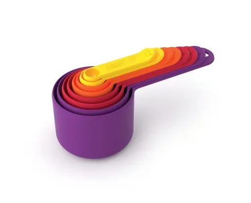 Joseph Joseph Nest - Set de 8 piese de cani si linguri de masurare care economisesc spatiu, instrument de copt, multicolor Preferatul clienților