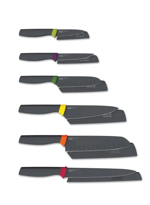 Popular Set de cutite de bucatar Joseph Joseph Elevate (6 bucati), otel, multicolor, diferite dimensiuni