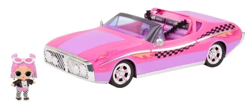 Ofertă L.O.L. Surpriza! City Cruiser - masina sport roz si violet cu caracteristici fabuloase si o papusa exclusiva BEEPS - Excelent pentru copii de la 4 ani