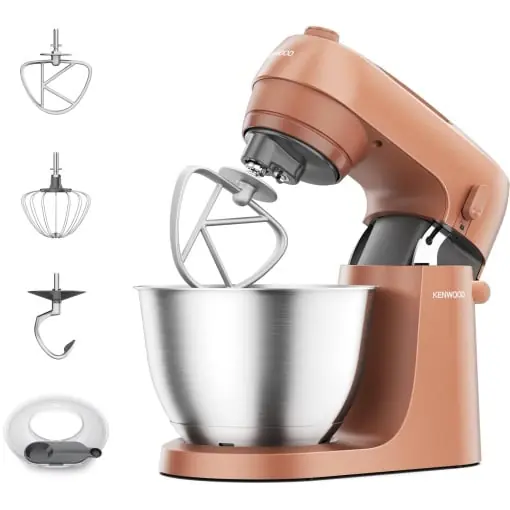 Robot de bucatarie Kenwood Go KZM35.000RD, cu economie de spatiu, incl. bol de 4 litri, carlig K, tel cu balon, carlig de aluat, protectie impotriva stropirii si lingura de masurare, carcasa metalica cu maner de transport, 800W, rosu Ultima șansă
