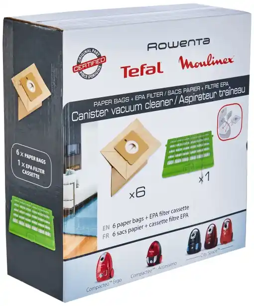 Vezi acum Hartie si filtru pentru pungi HEPA Rowenta Tefal Moulinex