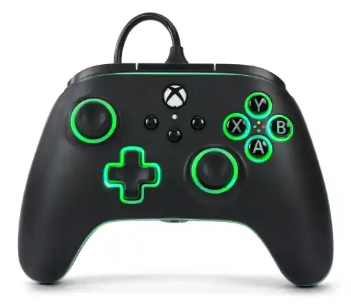 Retur ușor Controler cu fir PowerA Advantage pentru Xbox Series X|S cu Lumectra - Negru, Gamepad, Controler de jocuri video cu fir, Controler de jocuri, Xbox One, Licenta oficiala