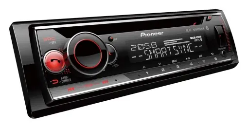 Pioneer DEH-S520BT, stereo auto 1-DIN, tuner CD cu RDS, Bluetooth, MP3, intrare USB si AUX, iluminare RGB, sistem hands-free, aplicatie Smart Sync, egalizator cu 13 benzi Discount