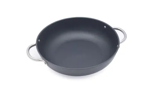 Discount Tigaie antiaderenta profesionala RISOLI O32, grosime mare, aluminiu turnat, manere din otel inoxidabil 18/10, fabricata in Italia