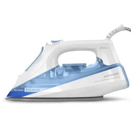 Fier de calcat cu abur Taurus 918984000 Agatha 2800 2800 W, sistem anticalcar si autocuratare, protectie antipicurare, talpa ceramica, abur 170 g/min, plastic, alb/albastru Retur ușor