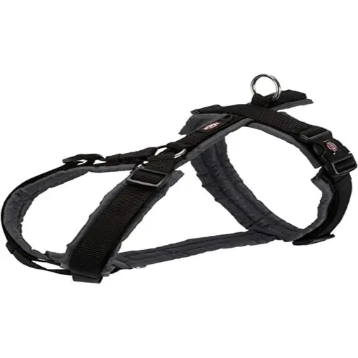 Cel mai bun preț Hamul de trekking TRIXIE New Premium, M 53-64cm/20mm, negru/grafit, caine