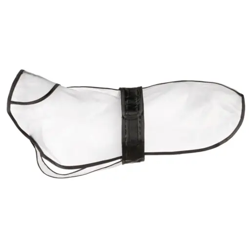 TRIXIE Tarbes Pelerina de ploaie pentru caini S transparent - Jacheta de ploaie pentru caini cu elemente reflectorizante pentru mai multa siguranta in intuneric - confortabila si reglabila - 3001 Noutate
