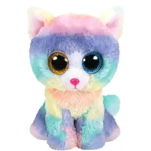 Jucarie de plus TY Heather the Cat Beanie Baby multicolora, 15cm Reducere specială