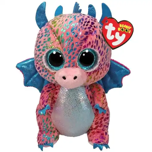 Preț mic TY Flint Dragon Beanie Boo Regular - Squishy Beanie Baby Soft Plush Toys - Plus plus de colectie