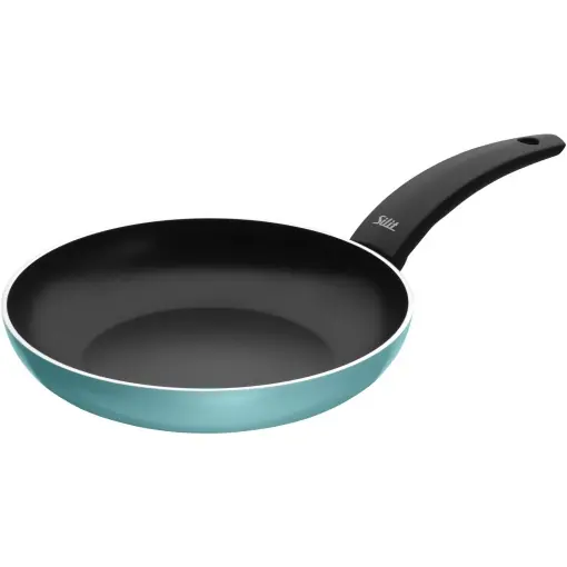 Preț promoțional Tigaie Silit Belluna 24 cm inductie, acoperita cu aluminiu, maner din plastic, pentru prajire delicata, verde