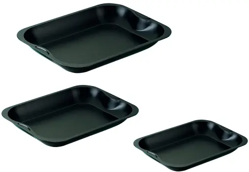 Expediere rapidă Zenker 9394 Set 3 plite, otel cu acoperire antiaderenta Ilag, negru