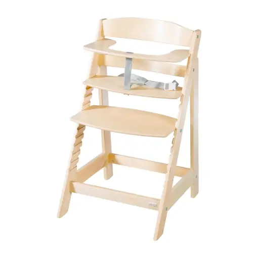 roba Baby High Chair Sit Up Flex - Scaun inalt din lemn care creste odata cu tine - Scaun inalt reglabil pentru copii cu curea la picioare - de la 6 luni la 70 kg - Natural Promoție
