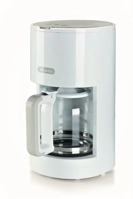 Aparat de cafea cu filtru Ariete Breakfast 1395, aparat de cafea americano, pana la 12 cani, indicator de nivel al apei, placa incalzita, filtru lavabil si suport de filtru, protectie impotriva picaturii, alb Super ofertă