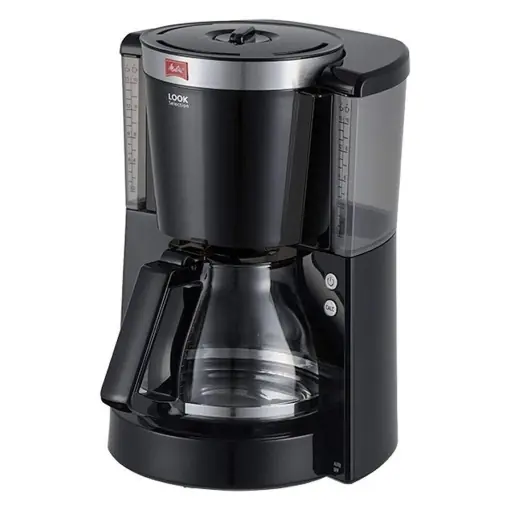 Melitta Look IV Selection - Filtru de cafea - cu ulcior de sticla - Drip Stop - 10 cani - negru (1011-04) Preț redus