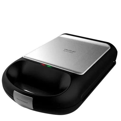 Livrare expres Aparat de aparat Cecotec cu 4 sandvisuri din otel inoxidabil Rock nToast Family.1500 W putere si acoperire antiaderenta.
