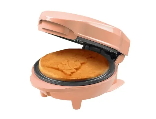 Mini fier de vafe Bestron, fier de vafe cu design unic de iepuras de Paste, aparat de vafe cu acoperire antiaderenta, de Paste, zile de nastere ale copiilor sau cadou, dimensiune vafe 10cm, culoare: portocaliu Reduceri