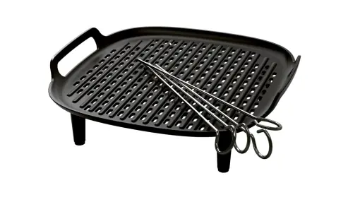 Accesorii Airfryer Philips HD992600 Negru Placa Grill Teflon Set 4 Frigarui Ofertă de sezon