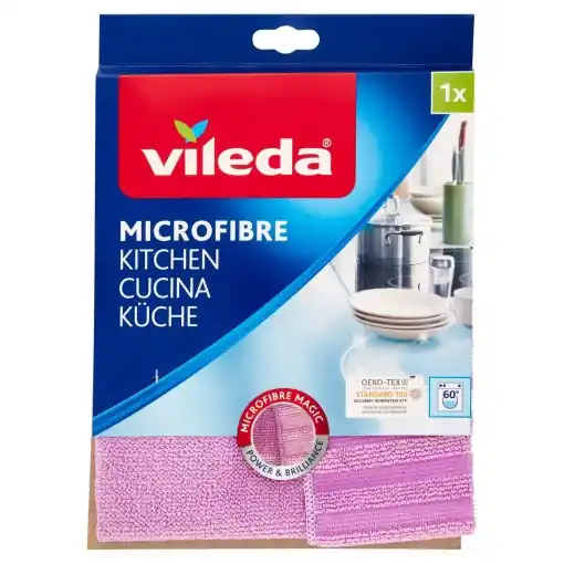 Laveta microfibra Vileda Powerzone 2 fete de curatare culoare mov Cumpără acum