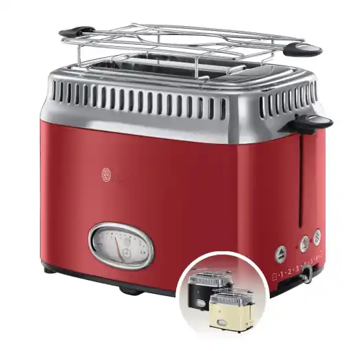 Russell Hobbs Retro Toaster 21680-56 Rosu 1300W Functie Lift and Look Cel mai bun preț