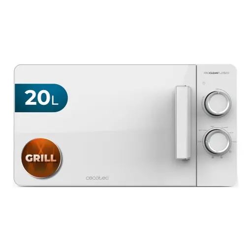 Doar azi Cuptor cu microunde Cecotec Proclean 3120 Flatbed 20L 700W Grill 800W Tehnologie 3DWave