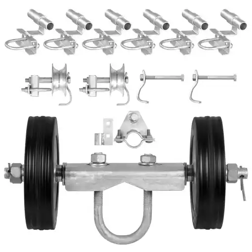 Set Schiebetor VEVOR GKIT6 Negru Argintiu Materiale rezistente Livrare rapidă