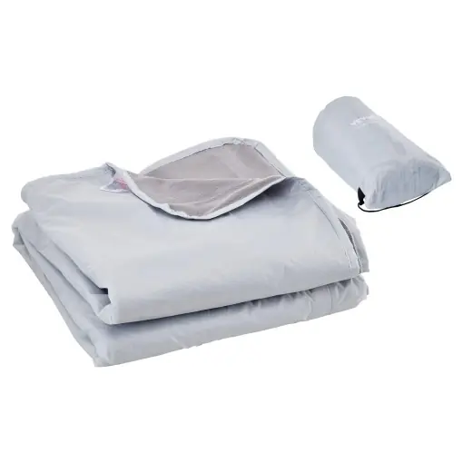 Noutate Patura de camping VEVOR SS-LYTJZ-02 impermeabila si rezistenta la vant 2x15m fleece gri deschis