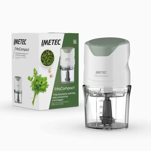 Retur ușor Tocator electric Imetec TritaCompact 350W Lame inox Capacitate 400 ml Design compact