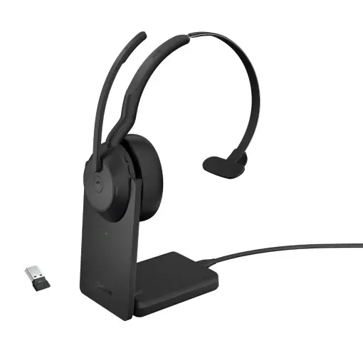 Casti wireless Jabra Evolve2 55 Mono cu ANC si microfon Negru Promoție