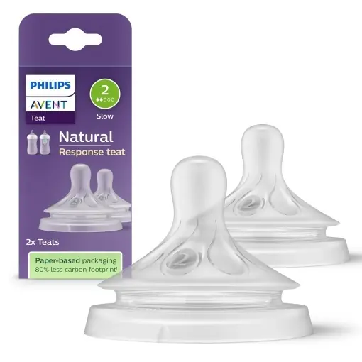 Tetina Philips Avent Natural Response SCY96202 Anti-Colici Debit Lent Set 2 Bucati Preț promoțional