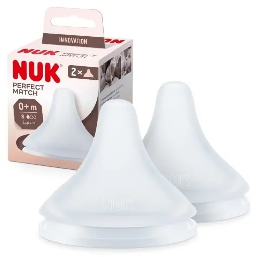 Calitate înaltă NUK Perfect Match Tetina pentru Biberoane Anti-Colici BPA Free Silicon Small 0 luni 2 buc