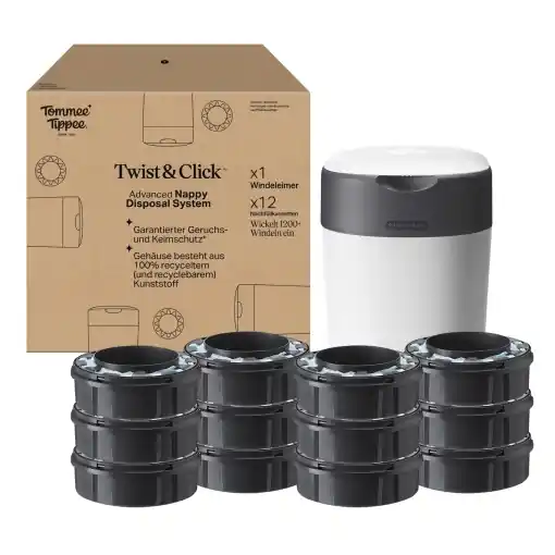 Tommee Tippee Twist Click Windeleimer Alb Sistem Avansat de Eliminare a Scutecelor Plată sigură