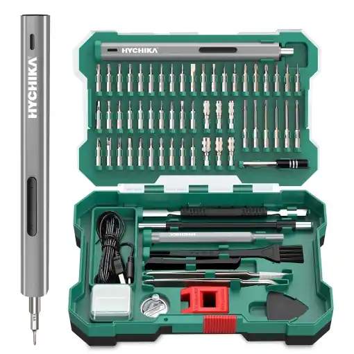 Super ofertă Set surubelnita electrica HYCHIKA 67 in 1 precizie acumulator reincarcabil ideal pentru electronice si ceasuri