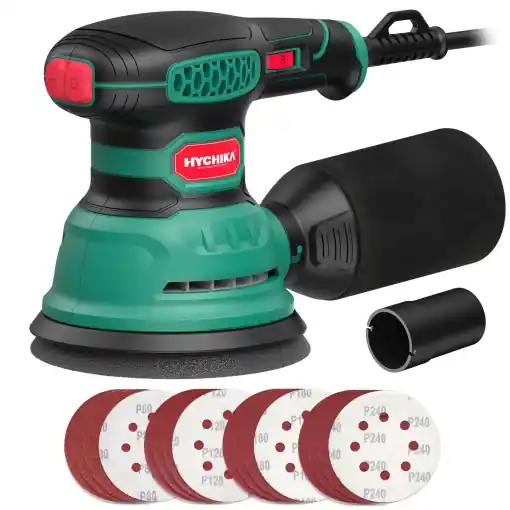 Preț promoțional Slefuitor orbital HYCHIKA 300W 125mm 6 viteze cu 16 discuri abrazive