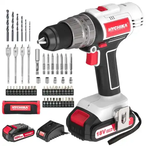Preț promoțional Masina de gaurit si insurubat HYCHIKA 18V 45 Nm 2 viteze set cu 53 accesorii