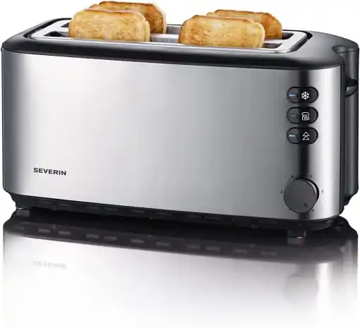 Toaster SEVERIN AT 2509 1400W Inox 4 felii Functie de dezghetare Lichidare de stoc