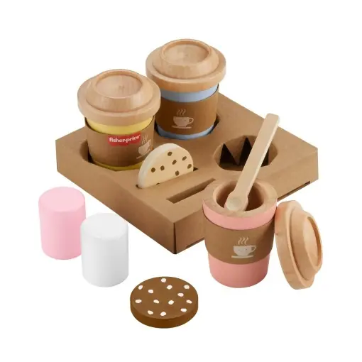 Set de joaca din lemn Fisher-Price HXT85 Coffee-to-Go pentru copii 3 ani Nu rata