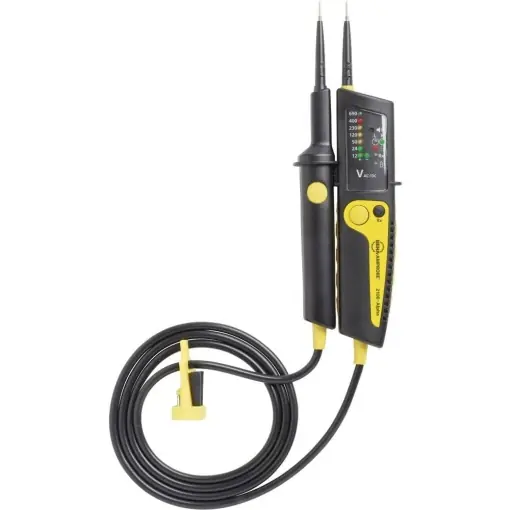 Retur gratuit Tester de tensiune Beha-Amprobe 2100-ALPHA cu LED si functie de testare optica si acustica Negru