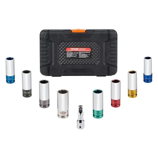 Set Chei Impact VEVOR 12ZTT10 CR-MO 8 Dimensiuni SAE si Metric Premium
