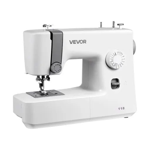 Masina de cusut VEVOR 118 alba 18 tipuri de cusaturi cadru metalic robust Cel mai vândut