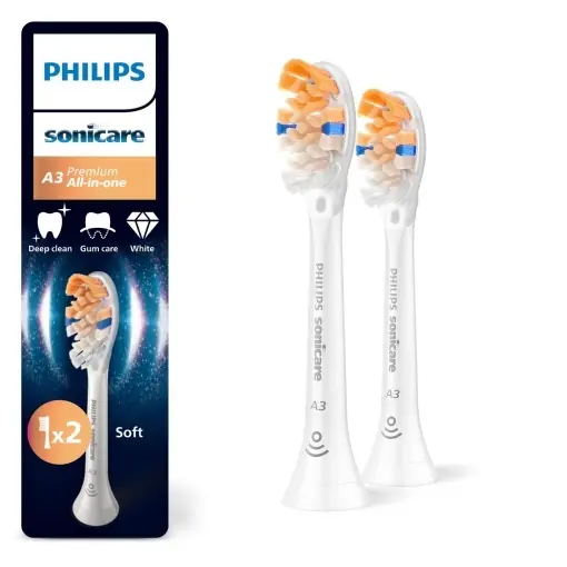 Reducere de preț Capete de periuta Philips Sonicare A3 Premium HX909287 Alb 2 bucati
