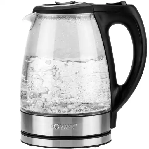 Plată securizată Fierbator Bomann WKS 6032 CB 17 Litri SticlaInox 2200W Protectie BPA