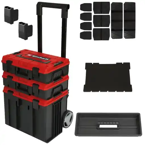 Set sistem modular Einhell E-Case Tower 120 kg transportabil 3 valize robuste Reducere specială