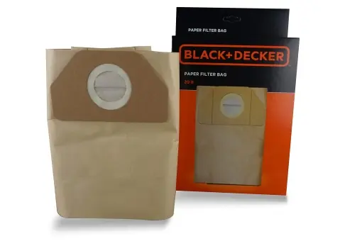 Sac de filtru din hartie BlackDecker 20L set 5 bucati pentru aspiratoare uscatumed Ultima șansă