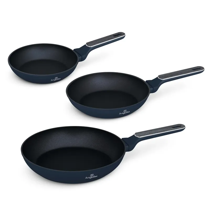 BERLINGER HAUS BH/8379 Deep Sea Collection 3 cu părţi tigaie set Matt albastru Chilipir
