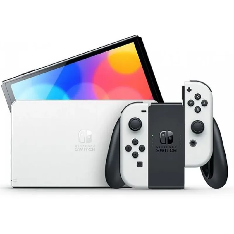 NINTENDO Switch (OLED modell) alb-negru Preț redus