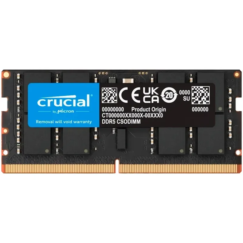 Reducere de preț CRUCIAL 32GB Notebook DDR5 6400MHz CL52 CT32G64C52CS5